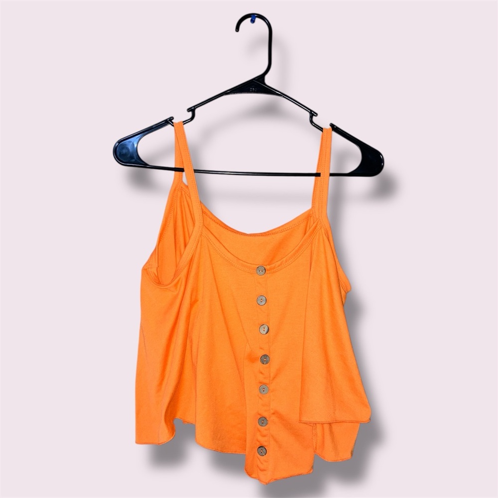 🎉3/$20🎉 Orange Button-Up Women's CropTop